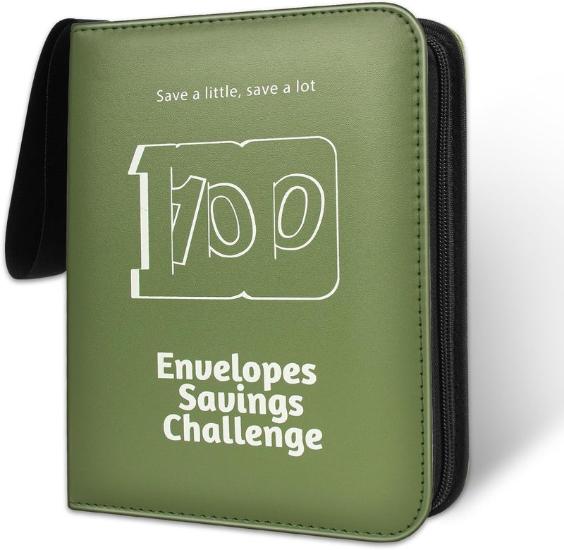 RONMONG 100 Envelope Challenge Binder, 2025 Upgrade 100 Envelopes Money Saving Challenge, Savings Challenges Book with Challenge Tracker to Save $5,050 - Image 1